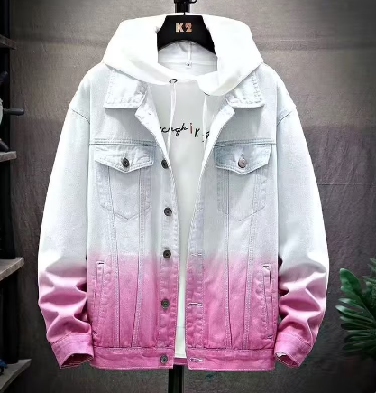 Unisex Turn-Down Collar Denim Jacket